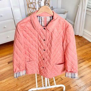 Authentic Burberry Coral Quilted Jacket
